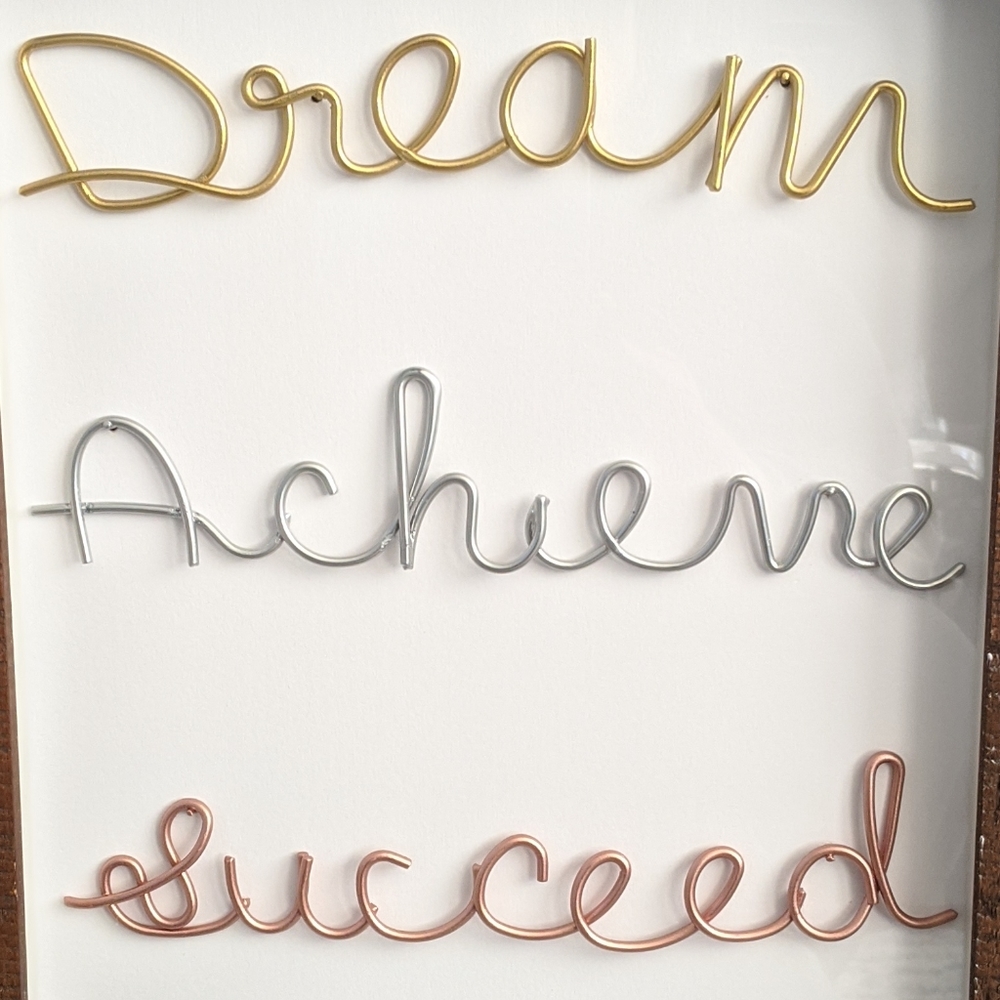 🌼3/$28🌼Dream Achieve Succeed Motivational Framed Art Work - Picture 3 of 5